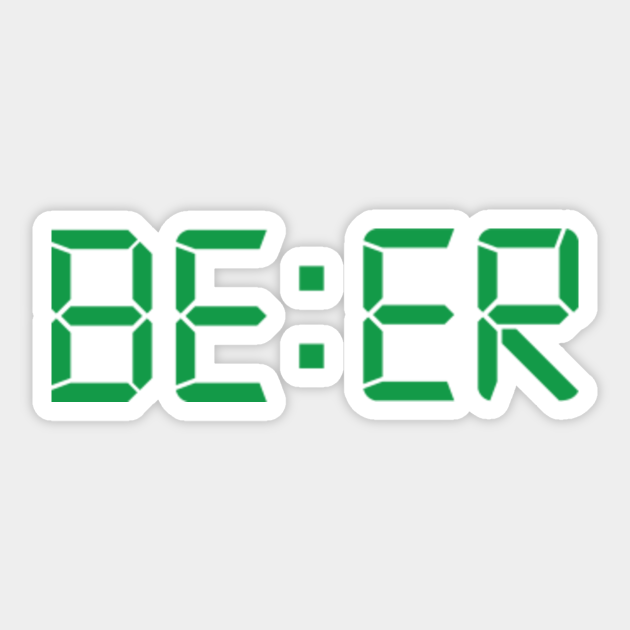 Beer Oclock Funny Beer Lovers Gift Beer Oclock Sticker TeePublic